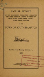 Annual report of the Town of South Hampton, New Hampshire_cover