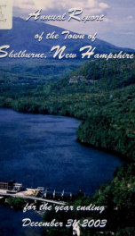 Town of Shelburne, New Hampshire annual report_cover