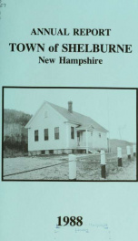 Town of Shelburne, New Hampshire annual report_cover