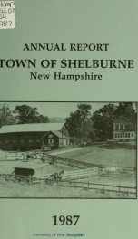 Town of Shelburne, New Hampshire annual report_cover