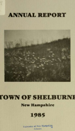 Town of Shelburne, New Hampshire annual report_cover