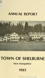 Town of Shelburne, New Hampshire annual report_cover