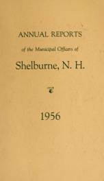 Town of Shelburne, New Hampshire annual report_cover