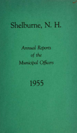 Town of Shelburne, New Hampshire annual report_cover