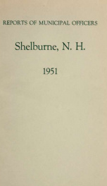 Town of Shelburne, New Hampshire annual report_cover