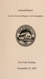 Annual reports of the Town of Sharon, New Hampshire_cover