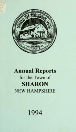 Annual reports of the Town of Sharon, New Hampshire_cover