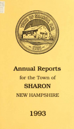 Annual reports of the Town of Sharon, New Hampshire_cover