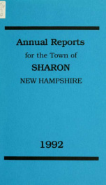 Annual reports of the Town of Sharon, New Hampshire_cover