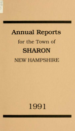 Annual reports of the Town of Sharon, New Hampshire_cover