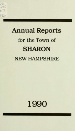 Annual reports of the Town of Sharon, New Hampshire_cover