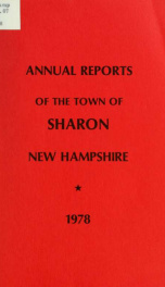 Annual reports of the Town of Sharon, New Hampshire_cover