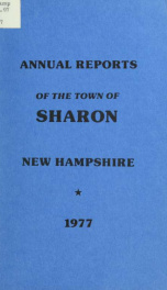 Annual reports of the Town of Sharon, New Hampshire_cover