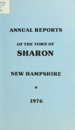 Annual reports of the Town of Sharon, New Hampshire_cover