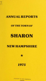 Annual reports of the Town of Sharon, New Hampshire_cover