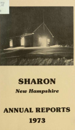 Annual reports of the Town of Sharon, New Hampshire_cover