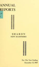 Annual reports of the Town of Sharon, New Hampshire_cover