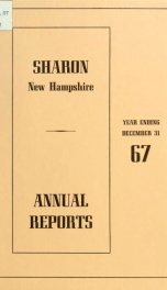 Annual reports of the Town of Sharon, New Hampshire_cover