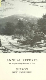 Annual reports of the Town of Sharon, New Hampshire_cover