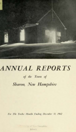 Annual reports of the Town of Sharon, New Hampshire_cover