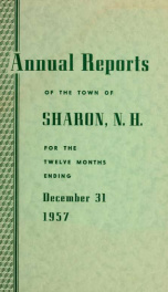 Annual reports of the Town of Sharon, New Hampshire_cover