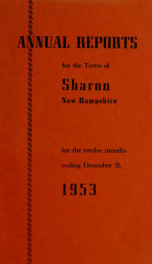 Annual reports of the Town of Sharon, New Hampshire_cover