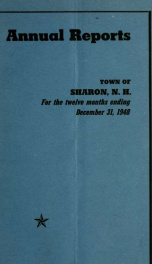 Annual reports of the Town of Sharon, New Hampshire_cover