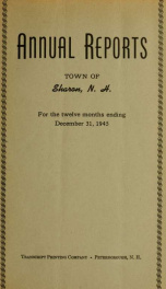 Annual reports of the Town of Sharon, New Hampshire_cover