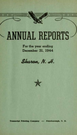 Annual reports of the Town of Sharon, New Hampshire_cover