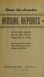 Annual reports of the Town of Sharon, New Hampshire_cover