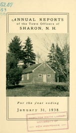 Annual reports of the Town of Sharon, New Hampshire_cover