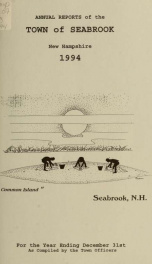 Annual reports of the Town of Seabrook, New Hampshire_cover