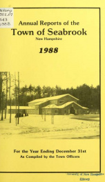 Annual reports of the Town of Seabrook, New Hampshire_cover