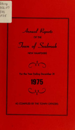 Annual reports of the Town of Seabrook, New Hampshire_cover