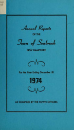 Annual reports of the Town of Seabrook, New Hampshire_cover