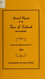 Annual reports of the Town of Seabrook, New Hampshire_cover