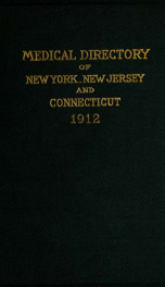 Medical directory of New York, New Jersey and Connecticut_cover