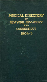 Medical directory of New York, New Jersey and Connecticut_cover