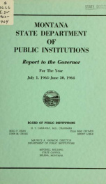 Report to the Governor for the year July 1, 1963 - June 30, 1964_cover