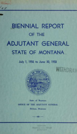 Biennial report of the Adjutant General, state of Montana_cover