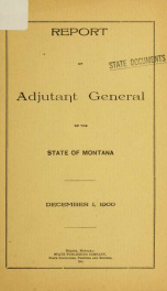 Report of the Adjutant General of the state of Montana_cover