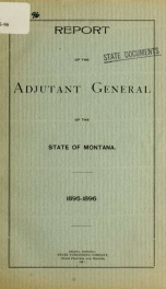 Report of the Adjutant General of the state of Montana_cover