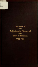 Report of the Adjutant General of the state of Montana_cover