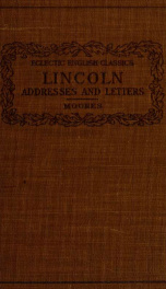 Lincoln : addresses and letters_cover