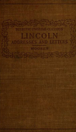 Lincoln : addresses and letters_cover