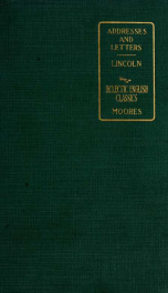 Lincoln : addresses and letters_cover