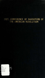 Annual conference of the Indiana chapters, Daughters of the American Revolution_cover