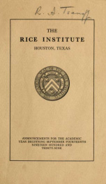 Rice University General announcements_cover