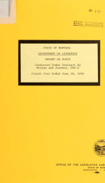 State of Montana, Department of Livestock, report on audit : fiscal year ended June 30, 1976_cover