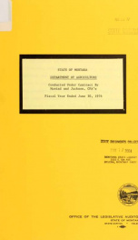 State of Montana, Department of Agriculture, [report on audit] : fiscal year ended June 30, 1976_cover